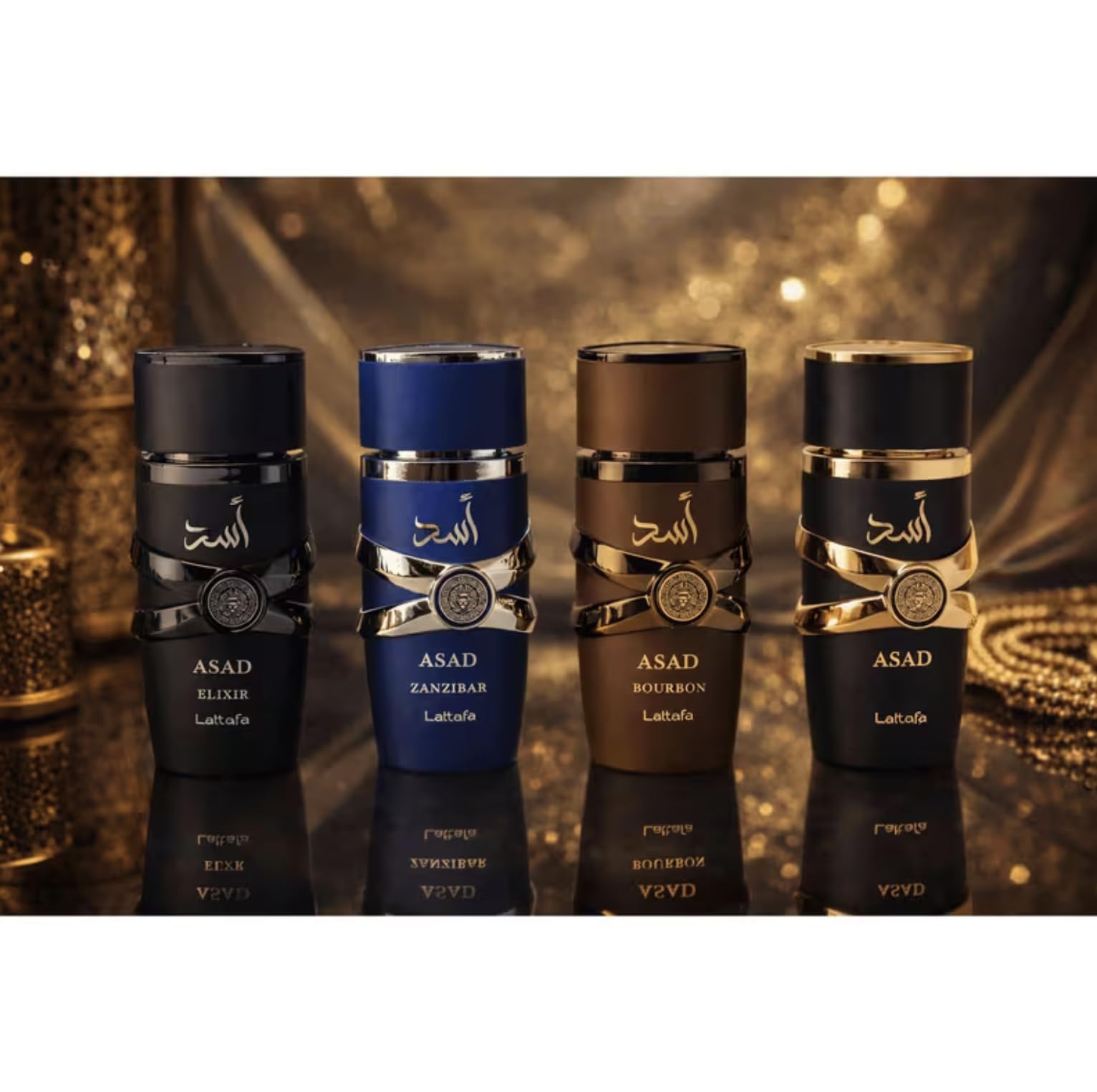Lattafa Asad Collection Set de Regalo 4 x 25ml - Estuche de Lujo